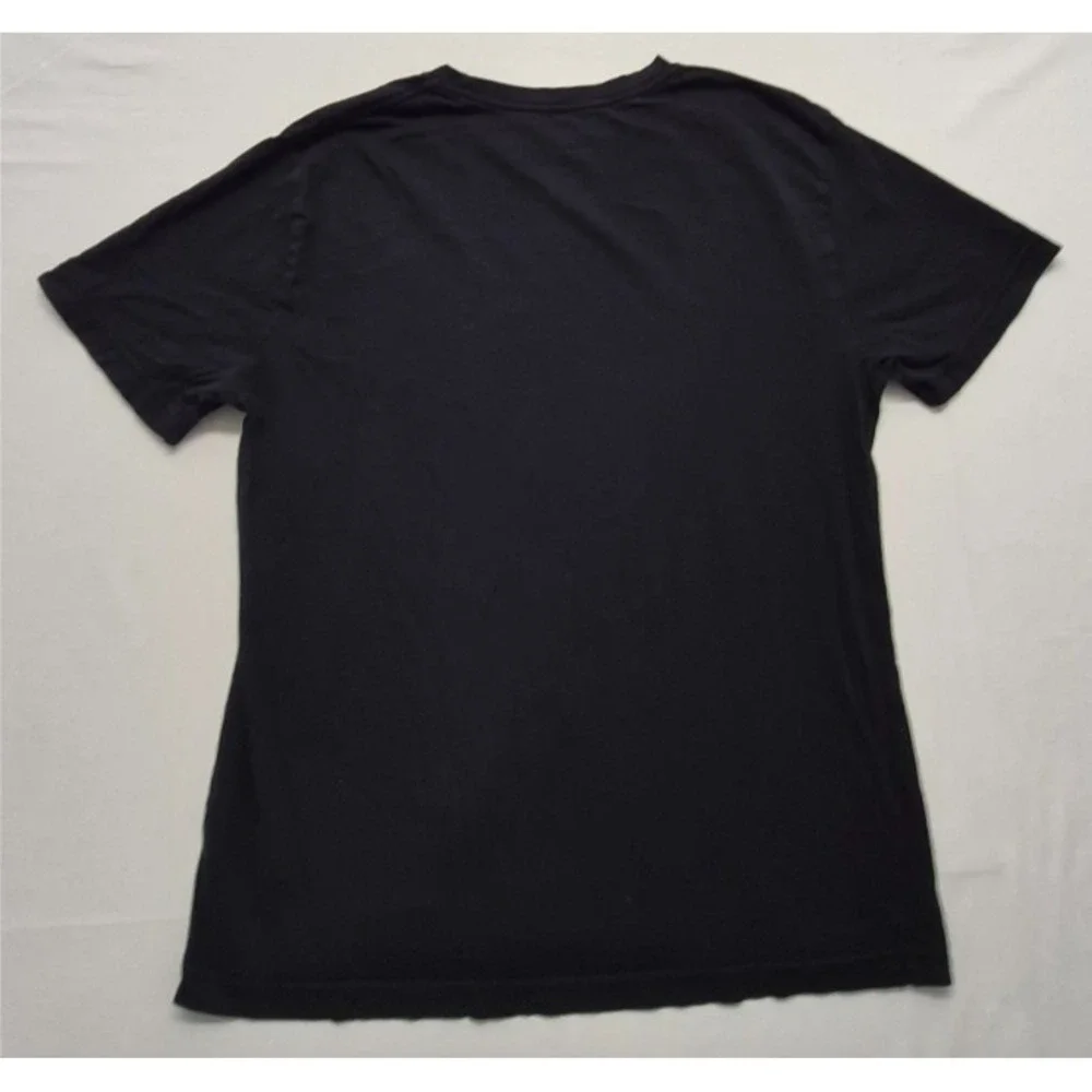 Hurley men's black graphic t-shirt sz M logo crew neck 100% Cotton‎